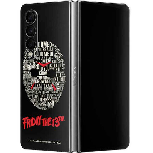 Warner Bros Friday the 13th Doomed Galaxy Z Fold4 5G Skin