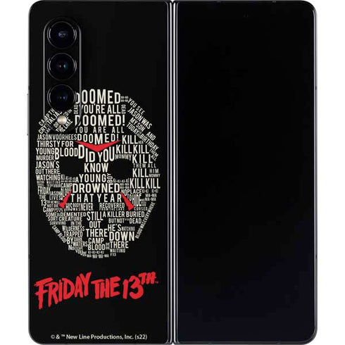 Warner Bros Friday the 13th Doomed Galaxy Z Fold4 5G Skin