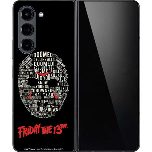 Warner Bros Friday the 13th Doomed Galaxy Z Fold5 5G Skin