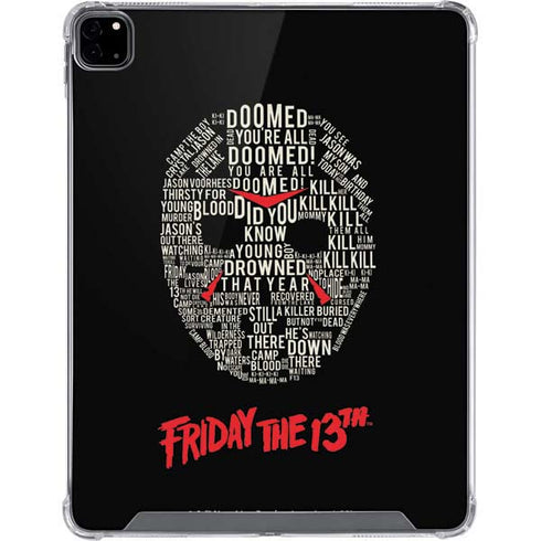 Warner Bros Friday the 13th Doomed iPad Pro 12.9in (2020) Clear Case