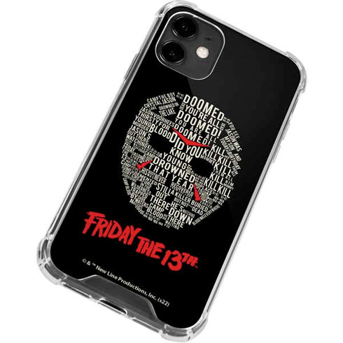 Warner Bros Friday the 13th Doomed iPhone 12 Mini Clear Case