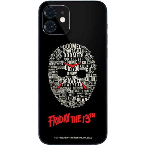 Warner Bros Friday the 13th Doomed iPhone 12 Mini Skin