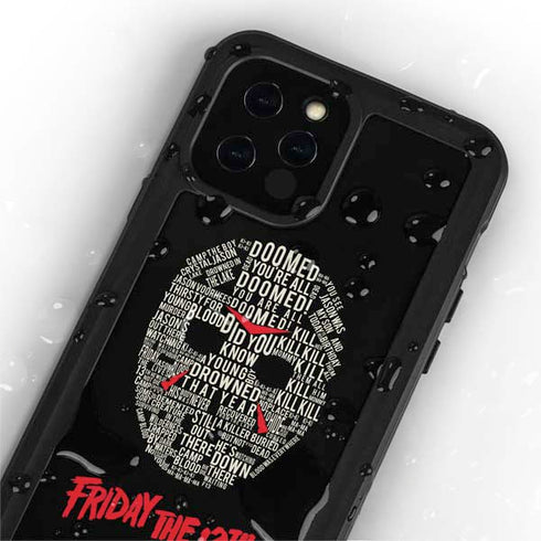 Warner Bros Friday the 13th Doomed iPhone 12 Pro Max Waterproof Case