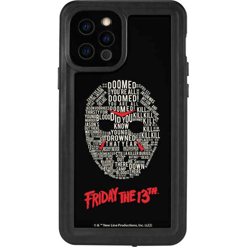 Warner Bros Friday the 13th Doomed iPhone 12 Pro Waterproof Case