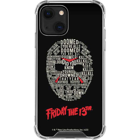 Warner Bros Friday the 13th Doomed iPhone 13 Clear Case