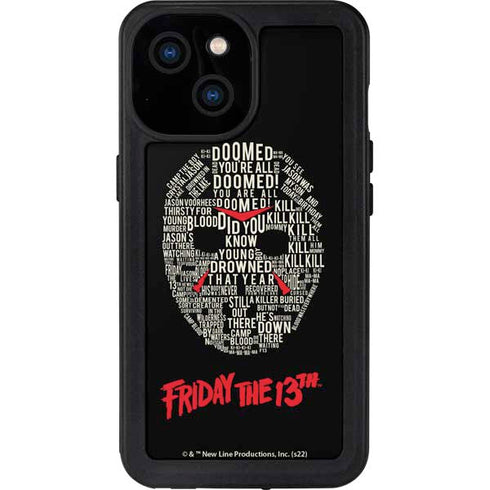 Warner Bros Friday the 13th Doomed iPhone 13 Mini Waterproof Case