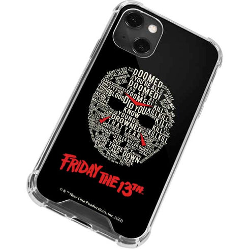 Warner Bros Friday the 13th Doomed iPhone 14 Plus Clear Case