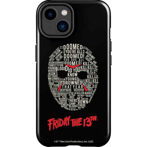 Warner Bros Friday the 13th Doomed iPhone 15 Plus Impact Case