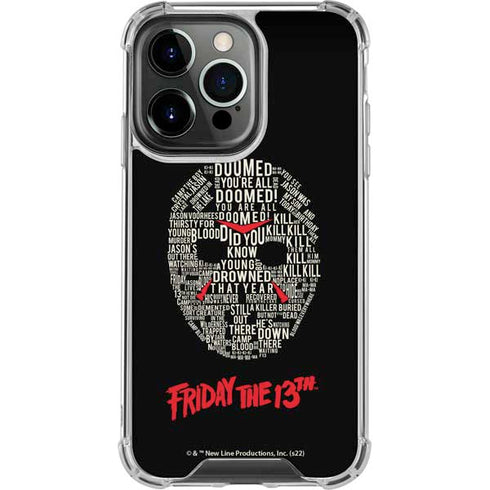 Warner Bros Friday the 13th Doomed iPhone 14 Pro Clear Case