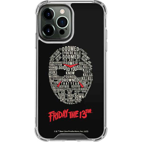 Warner Bros Friday the 13th Doomed iPhone 15 Pro Max Clear Case