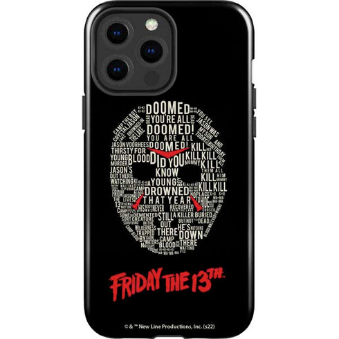 Warner Bros Friday the 13th Doomed iPhone 15 Pro Max Impact Case
