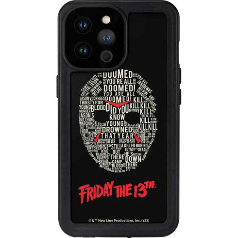 Warner Bros Friday the 13th Doomed iPhone 14 Pro Max Waterproof Case
