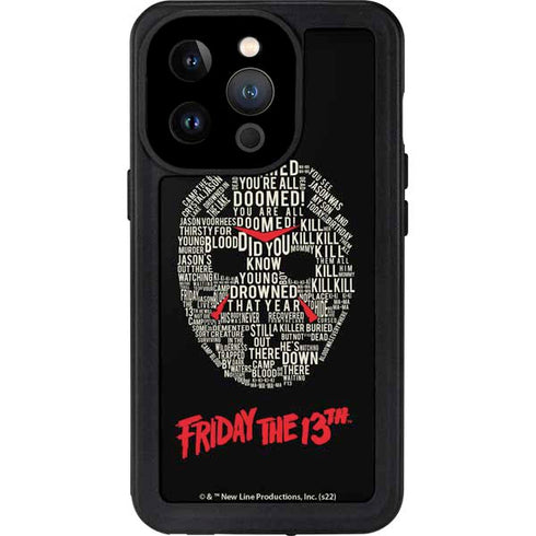 Warner Bros Friday the 13th Doomed iPhone 14 Pro Waterproof Case