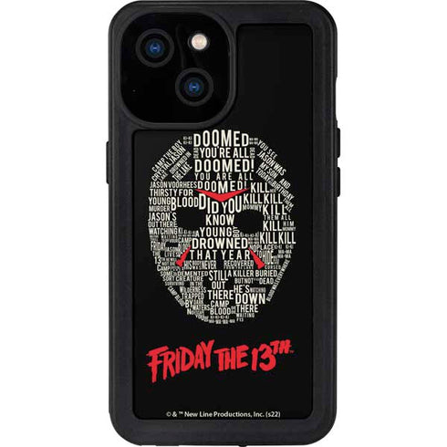 Warner Bros Friday the 13th Doomed iPhone 15 Waterproof Case