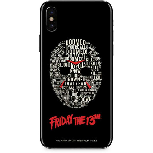 Warner Bros Friday the 13th Doomed iPhone X Skin