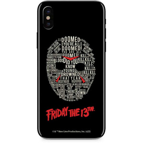 Warner Bros Friday the 13th Doomed iPhone XS Skin