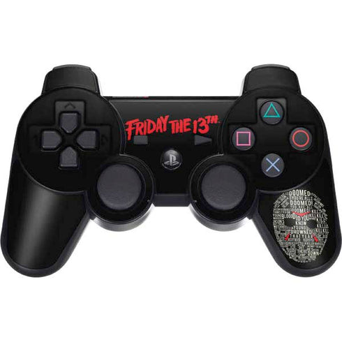 Warner Bros Friday the 13th Doomed PS3 Dual Shock wireless controller Skin