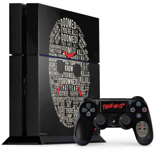Warner Bros Friday the 13th Doomed PS4 Console and Controller Bundle Skin