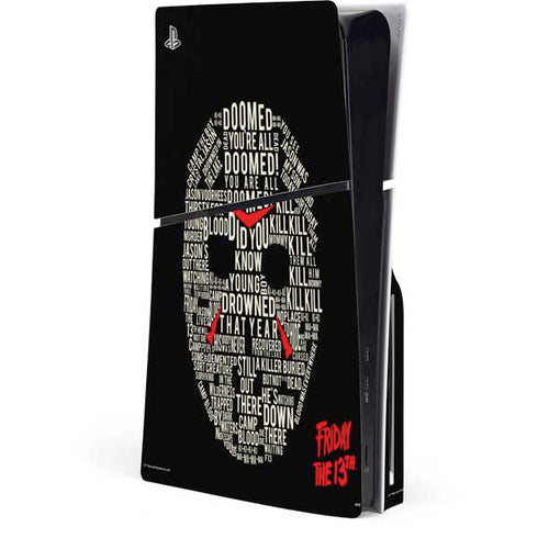 Warner Bros Friday the 13th Doomed PS5 Slim Disk Console Skin