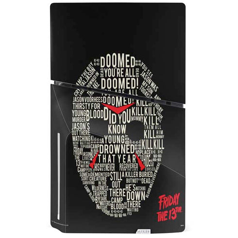 Warner Bros Friday the 13th Doomed PS5 Slim Disk Console Skin