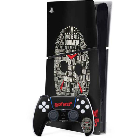 Warner Bros Friday the 13th Doomed PS5 Slim Digital Edition Console Skin