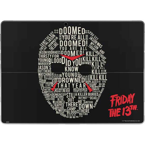 Warner Bros Friday the 13th Doomed Surface Pro 9 Skin