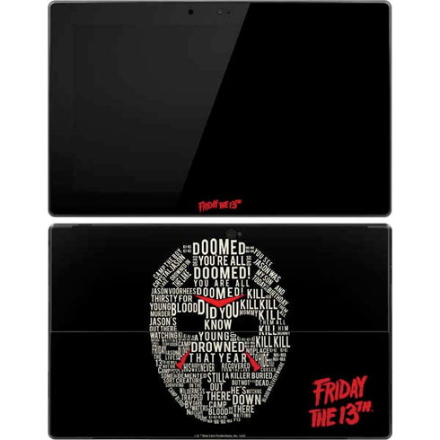 Warner Bros Friday the 13th Doomed Surface Pro Tablet Skin