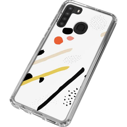 Dots and Dashes Galaxy A21 Clear Case