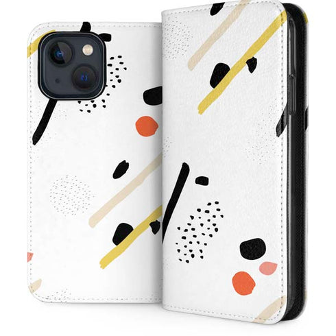 Dots and Dashes iPhone 15 Plus Folio Case