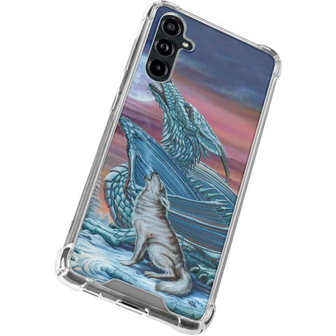 Dragon and the Wolf by Ed Beard Jr Galaxy A54 5G Clear Case