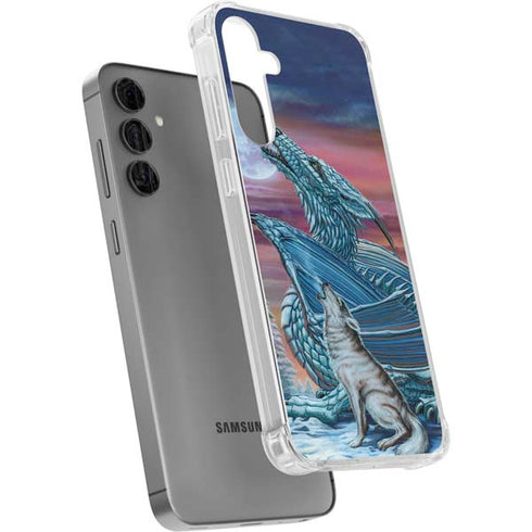 Dragon and the Wolf by Ed Beard Jr Galaxy S24 Plus Clear Case