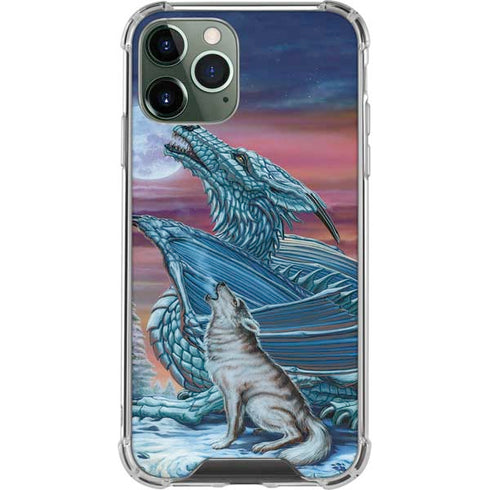 Dragon and the Wolf by Ed Beard Jr iPhone 11 Pro Max Clear Case