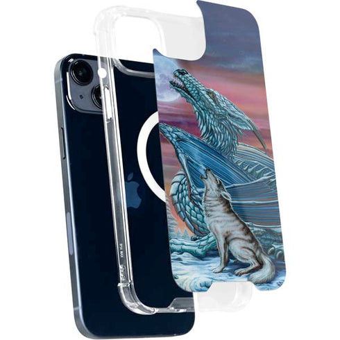 Dragon and the Wolf by Ed Beard Jr iPhone 15 Plus MagSafe Case