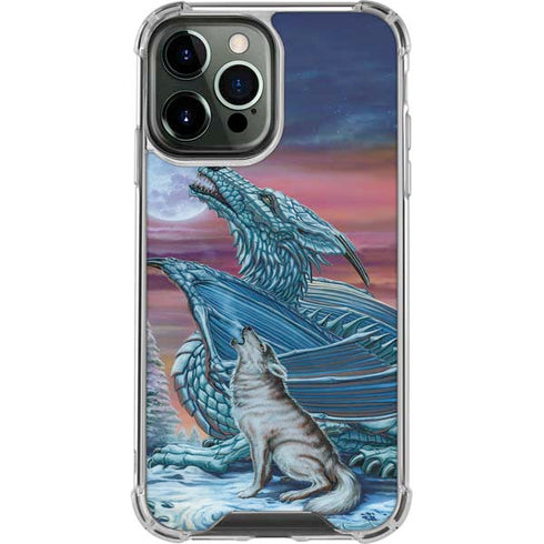 Dragon and the Wolf by Ed Beard Jr iPhone 15 Pro Max Clear Case