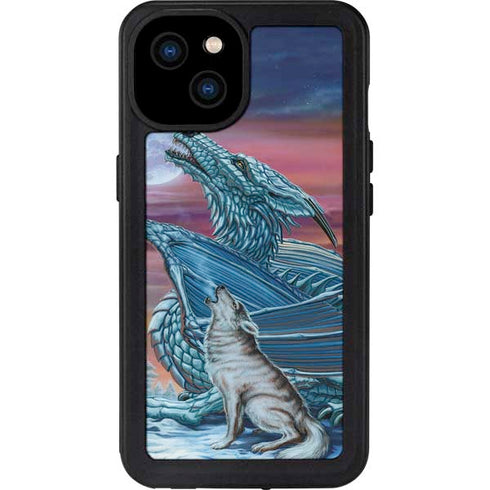 Dragon and the Wolf by Ed Beard Jr iPhone 15 Plus Waterproof Case