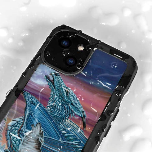Dragon and the Wolf by Ed Beard Jr iPhone 15 Plus Waterproof Case