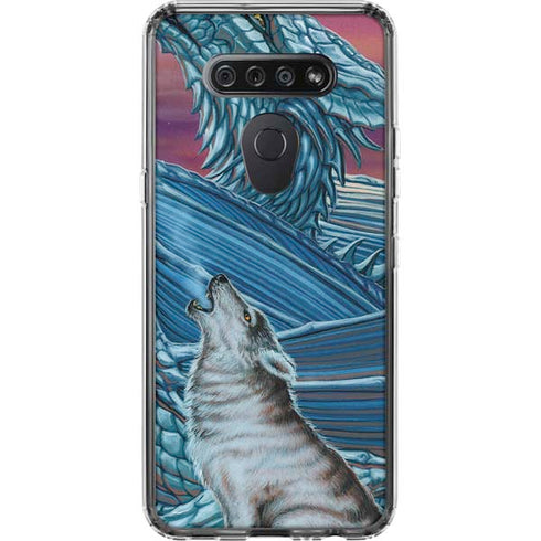 Dragon and the Wolf by Ed Beard Jr LG K51/Q51 Clear Case
