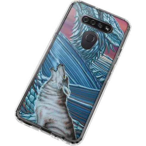 Dragon and the Wolf by Ed Beard Jr LG K51/Q51 Clear Case