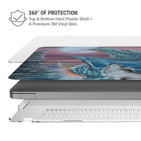 Dragon and the Wolf by Ed Beard Jr MacBook Pro 16in (2021-25) Case plus Skin