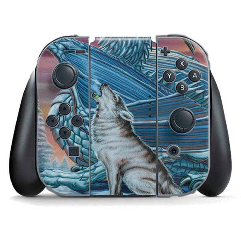 Dragon and the Wolf by Ed Beard Jr Nintendo Switch (2017-2021) Joy-Con Controller Skin