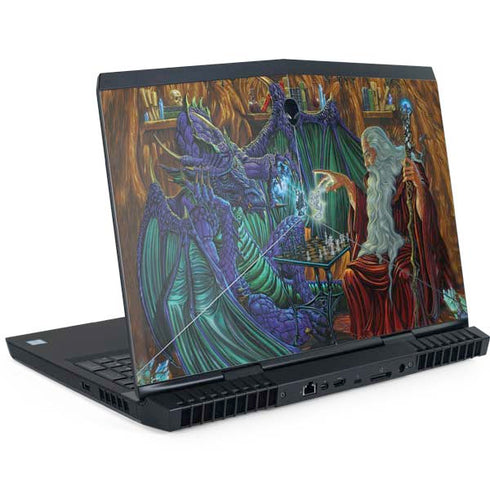 Dragon and Wizard Playing Chess by Ed Beard Jr Dell Alienware Skin