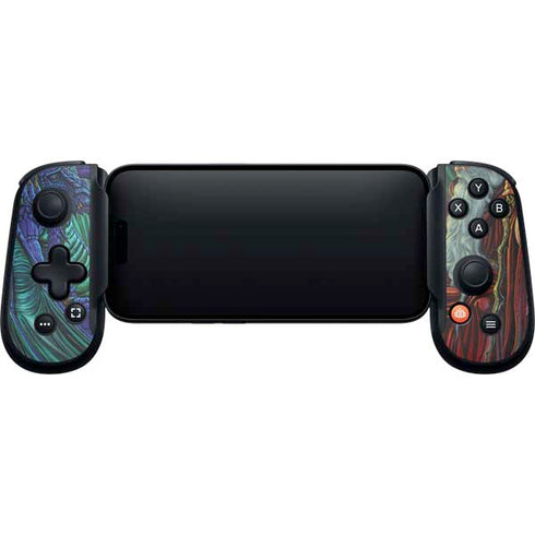 Dragon and Wizard Playing Chess by Ed Beard Jr Backbone One for iPhone Game Controller Skin