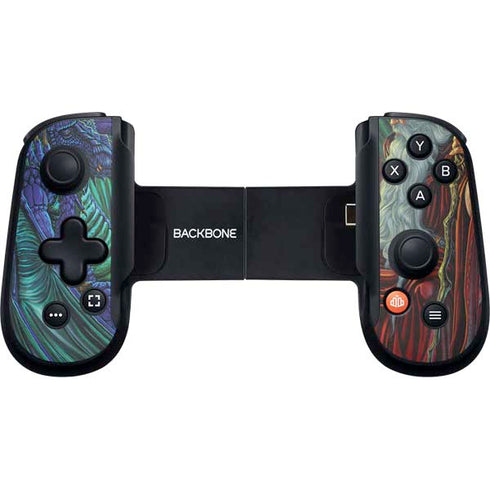 Dragon and Wizard Playing Chess by Ed Beard Jr Backbone One for iPhone Game Controller Skin