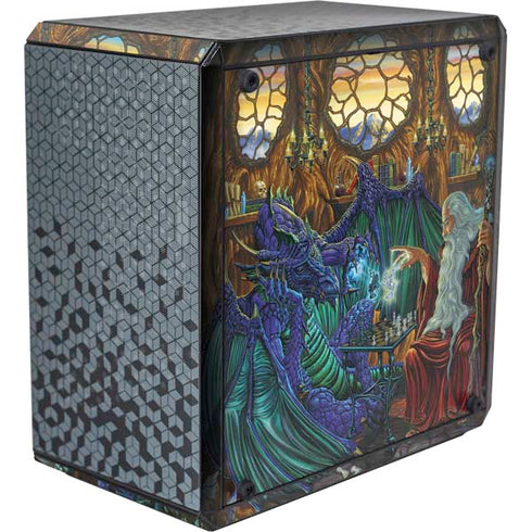 Ed Beard Jr. Dragon and Wizard Playing Chess Cooler Master MasterBox Q300L Mini Tower Skin