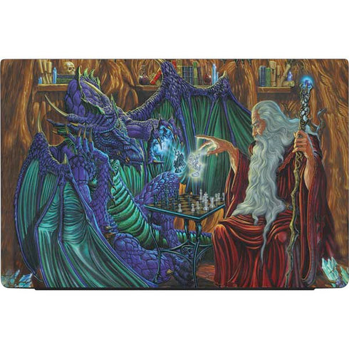 Ed Beard Jr. Dragon and Wizard Playing Chess Dell Vostro Skin