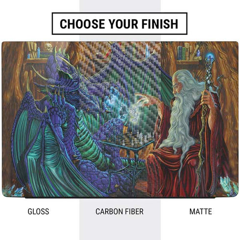 Ed Beard Jr. Dragon and Wizard Playing Chess Dell Vostro Skin