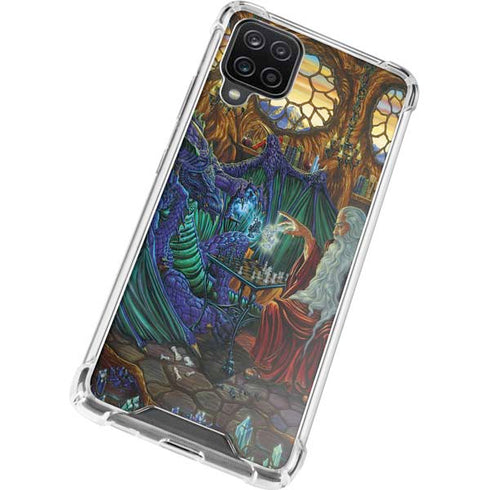 Ed Beard Jr. Dragon and Wizard Playing Chess Galaxy A12 Clear Case