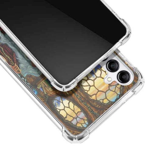 Ed Beard Jr. Dragon and Wizard Playing Chess Galaxy A14 5G Clear Case