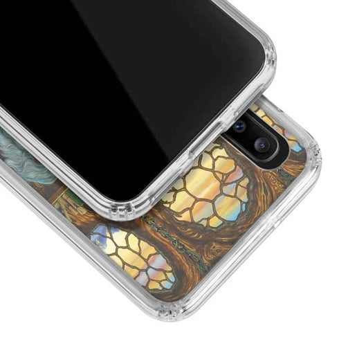 Ed Beard Jr. Dragon and Wizard Playing Chess Galaxy A30 Clear Case
