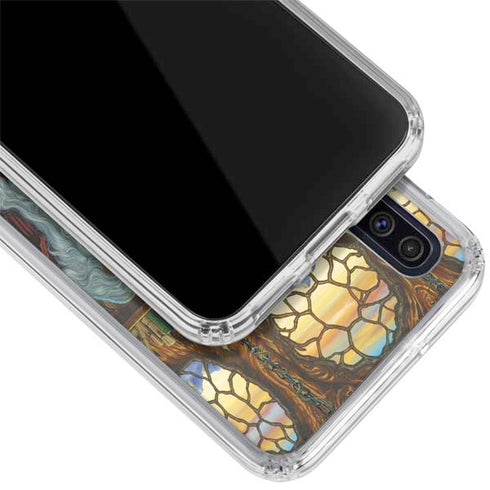 Ed Beard Jr. Dragon and Wizard Playing Chess Galaxy A50 Clear Case
